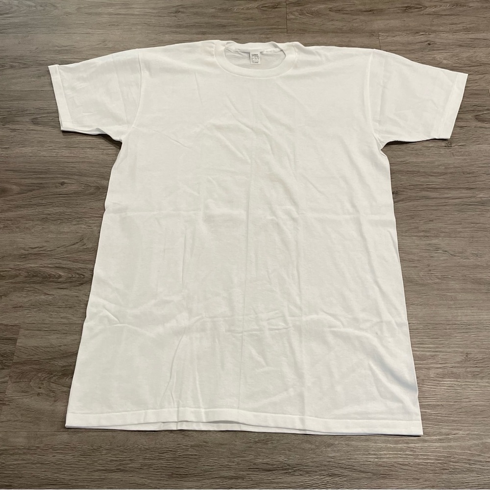 Vintage Darien Blank White Shirt, Made in USA, Men’s XL